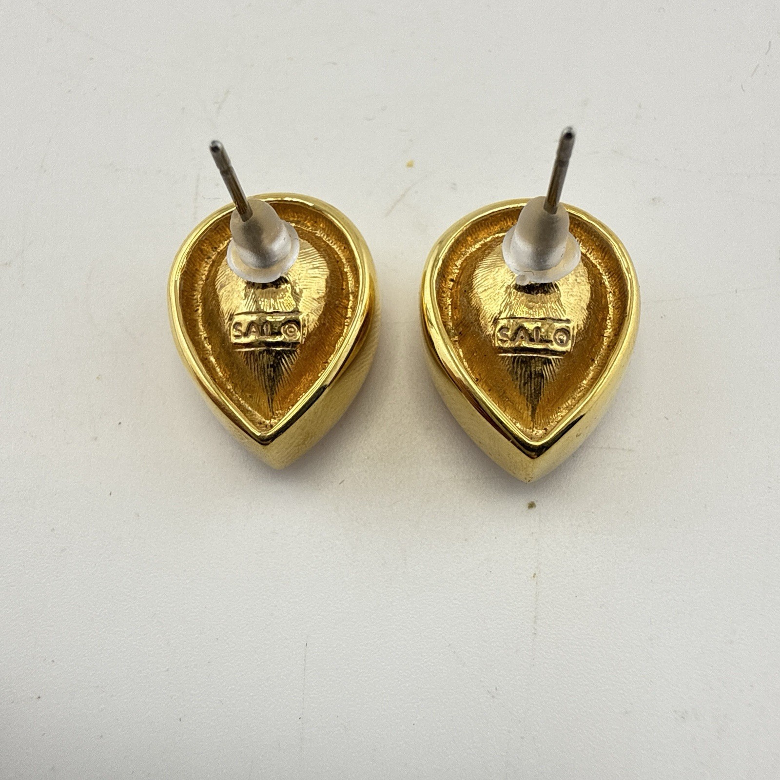 Vintage Swarovski Earrings SAL Pink Rhinestone Crystal Pear Teardrop Gold Plated