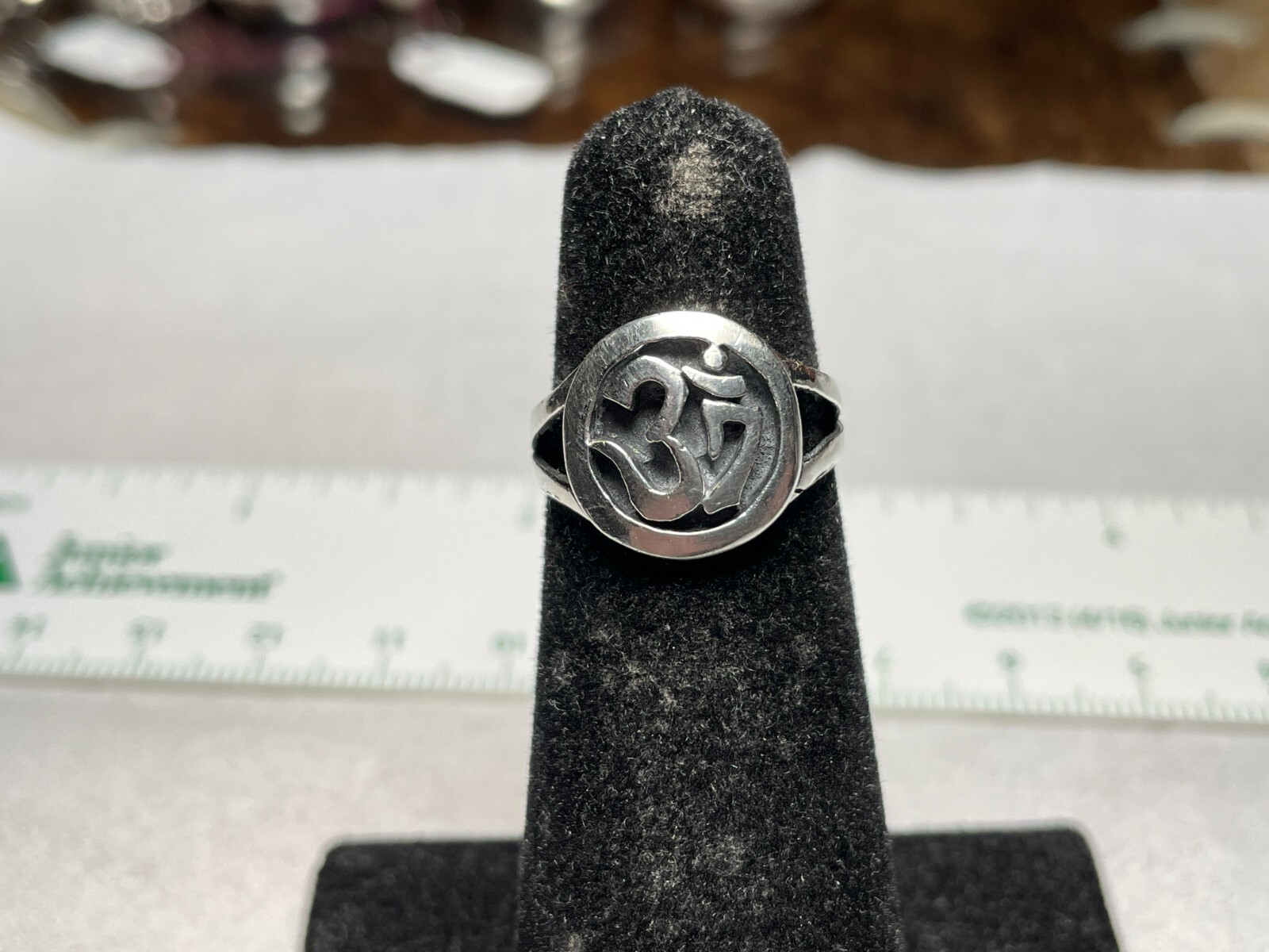 Vintage Sterling Silver 925 Ring with Unkown Symbol Size 4.75.
