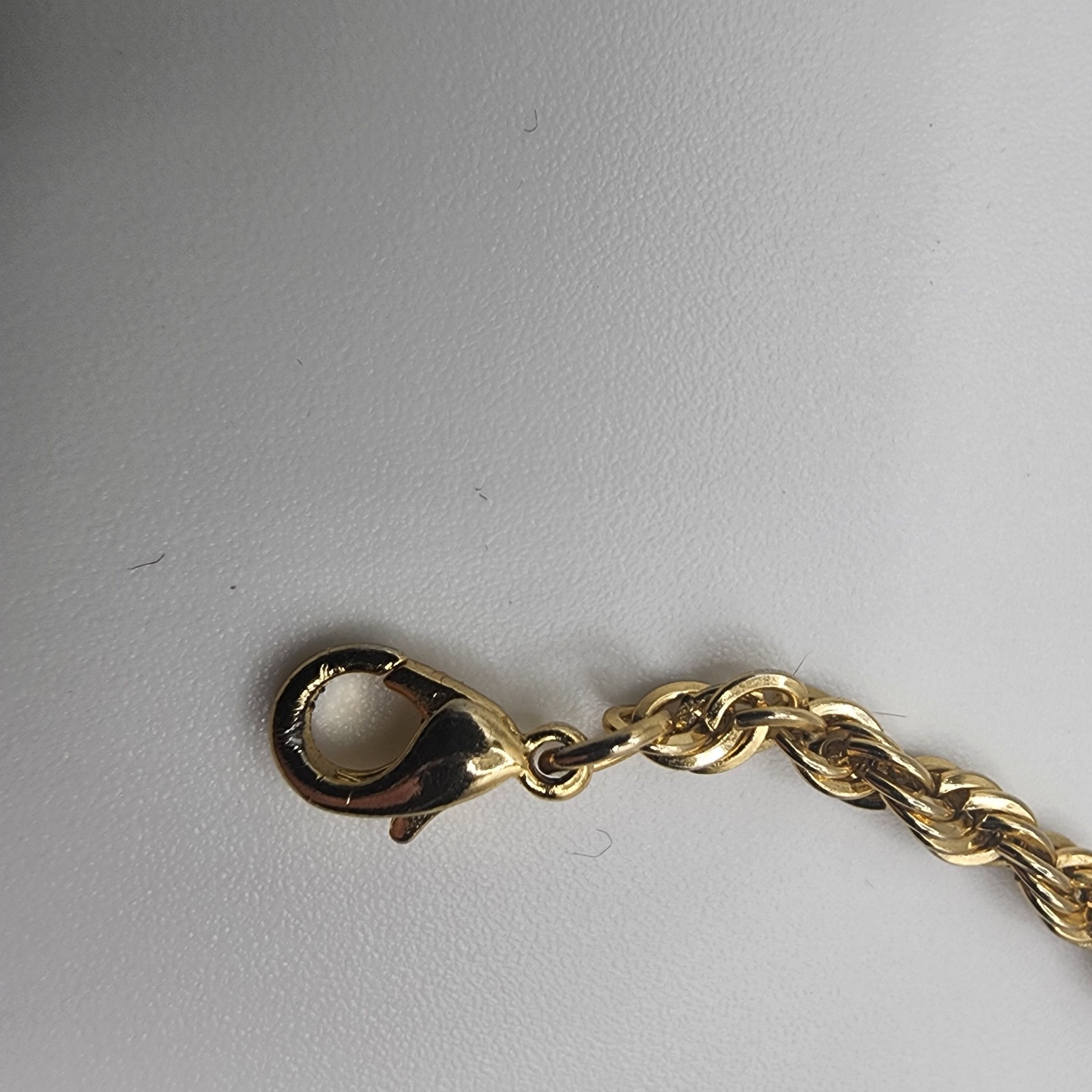 Vintage Gold Tone Twisted Triwl Rope Chain Elegant Bracelet 7.5” Jewelry Gift