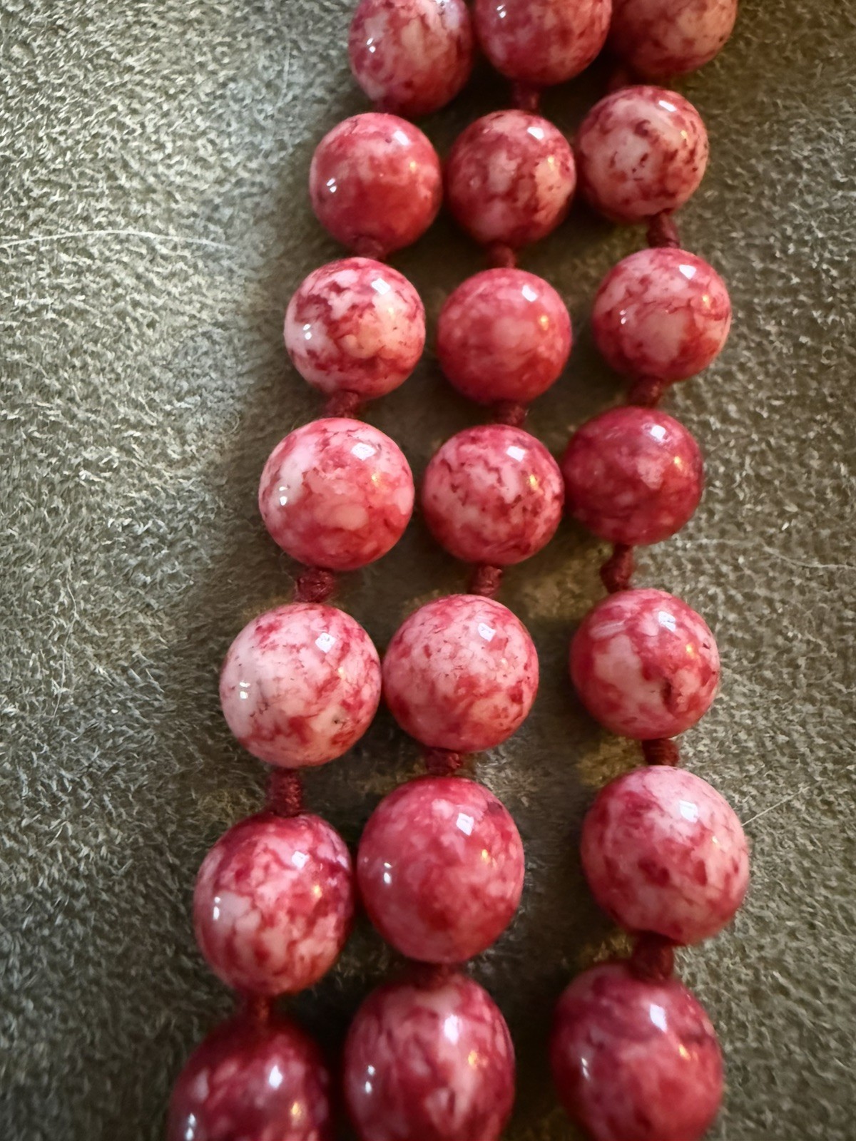 Vintage Hackmanite Necklace Earrings Multi Strand Side Pendant Hook Clasp
