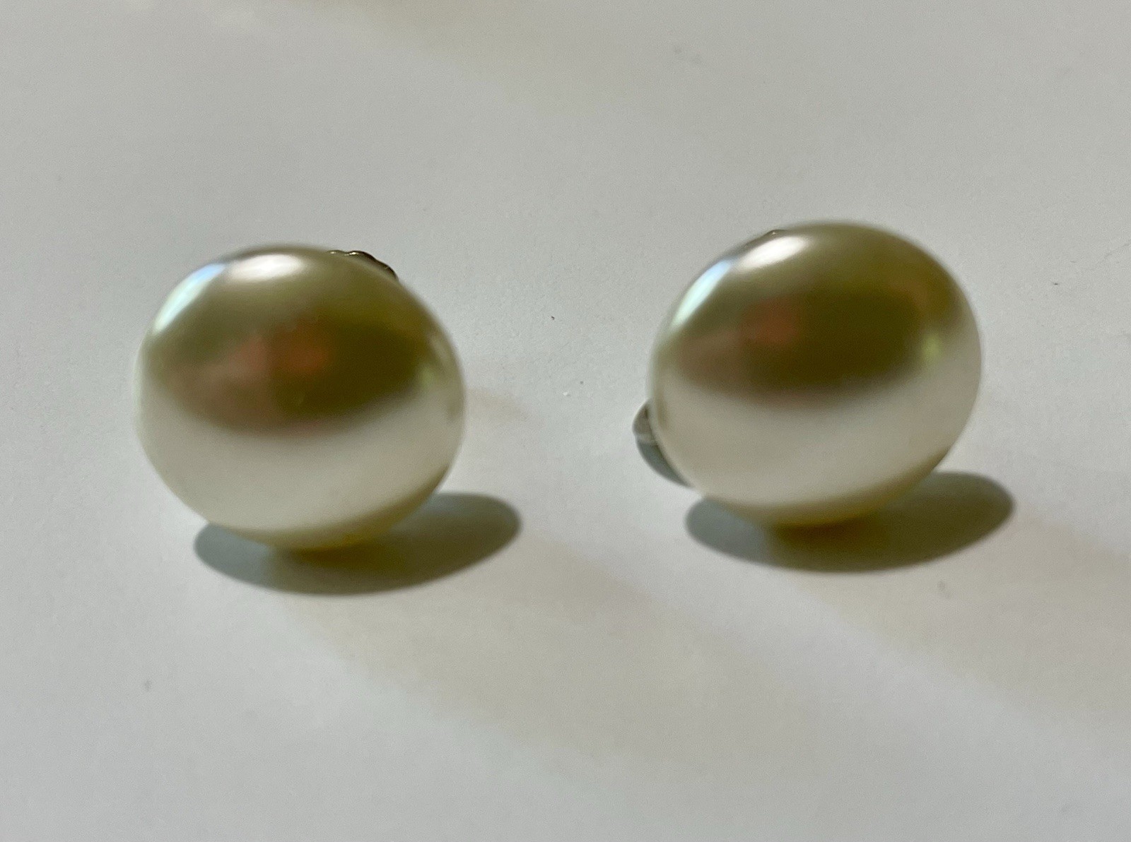 Vintage Clip On Earrings Lot Richelieu Faux Pearl Dickler MOP Gold Tone 3 Pair