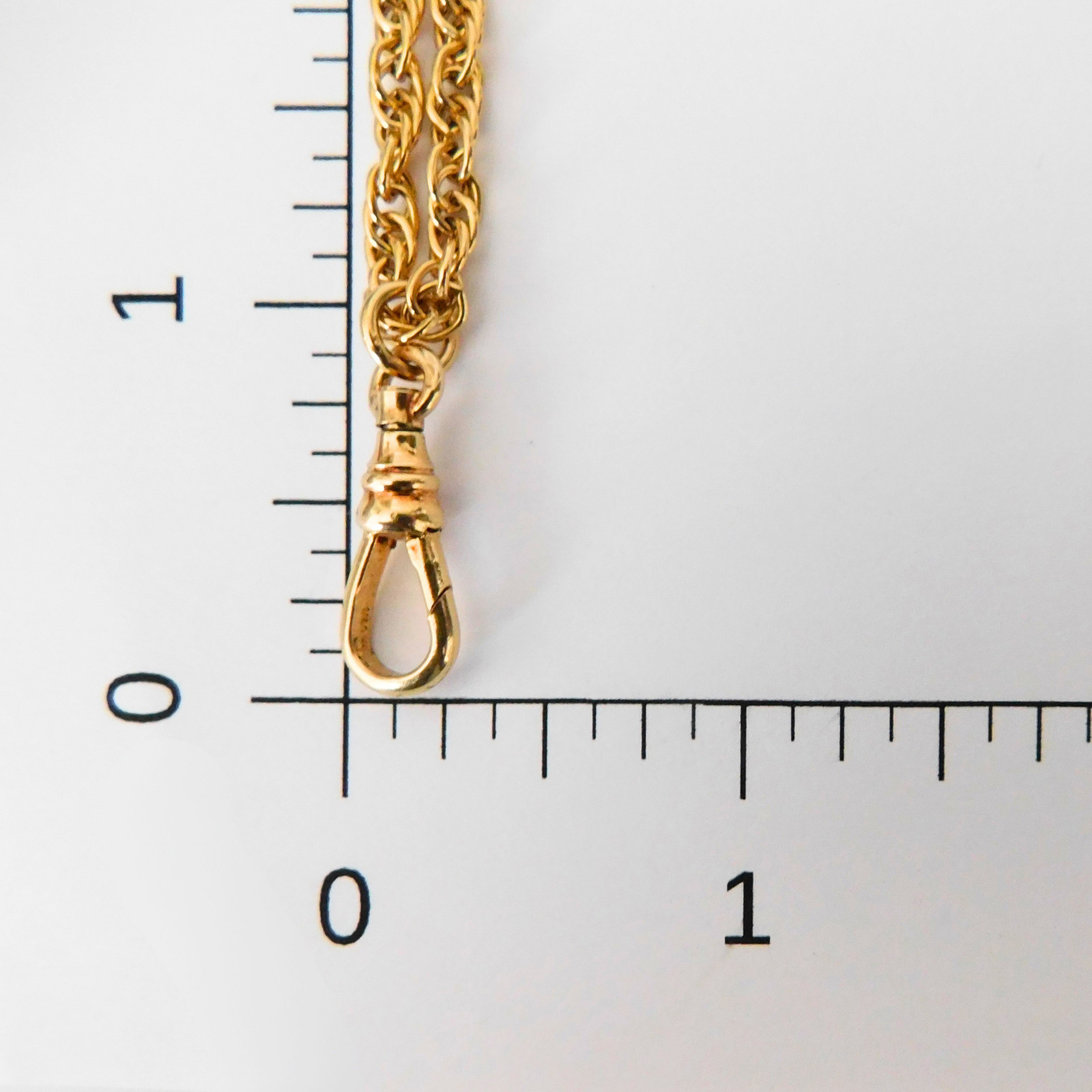 Vintage AJC Co. 1/20 12k Gold Filled Rope Chain Necklace , Watch Charm Fob, 27″