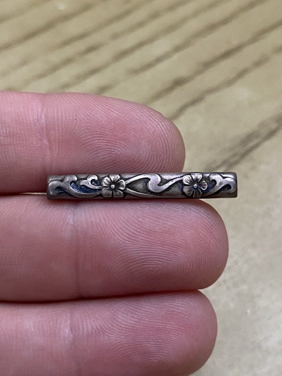 Vintage Sterling Silver 925 Tested Estate Acquired Deco Bar Brooch Pin