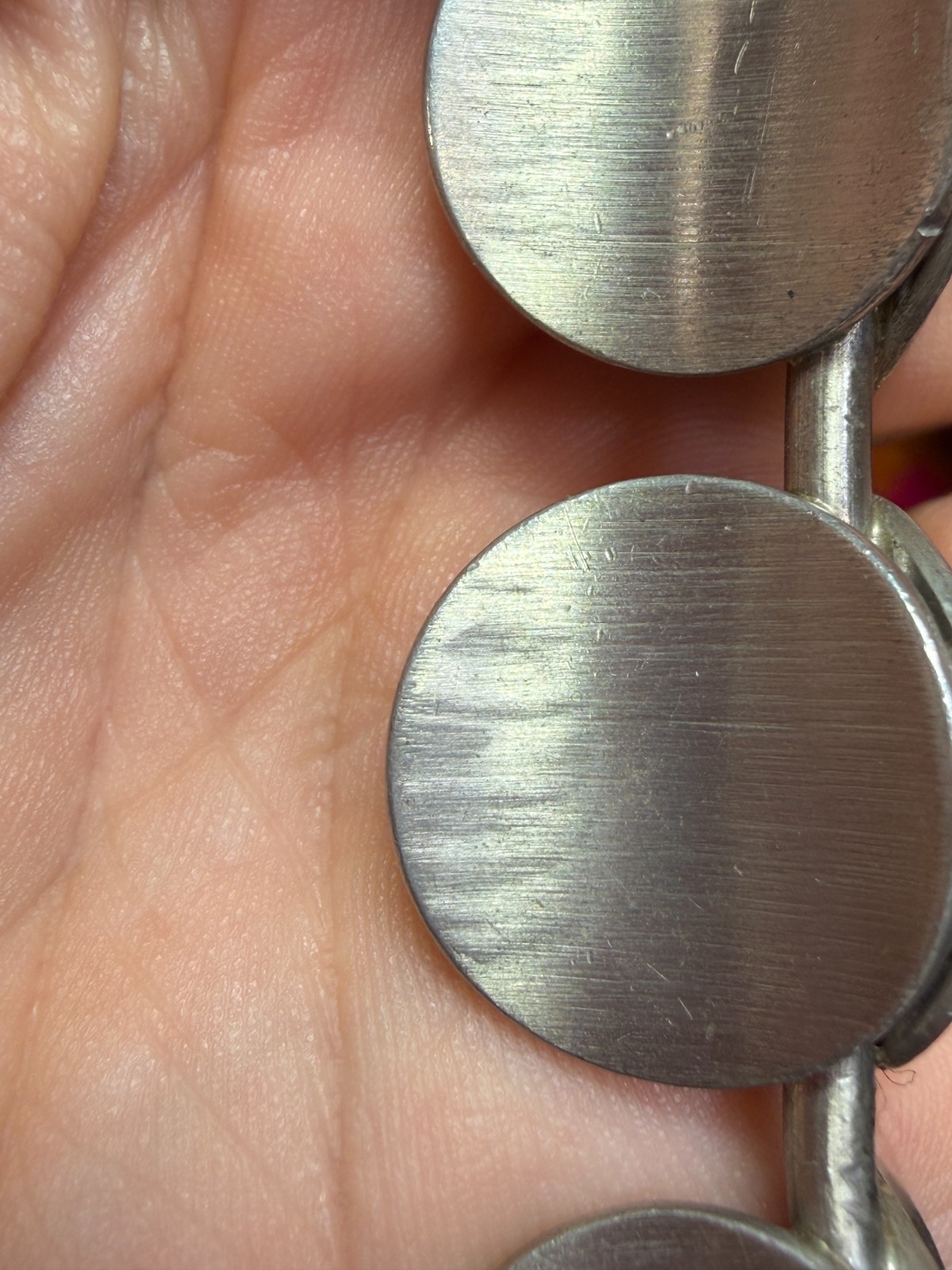 Vintage Necklace Modernist Dansk Denmark Unisex Brushed Silvertone 20 inches