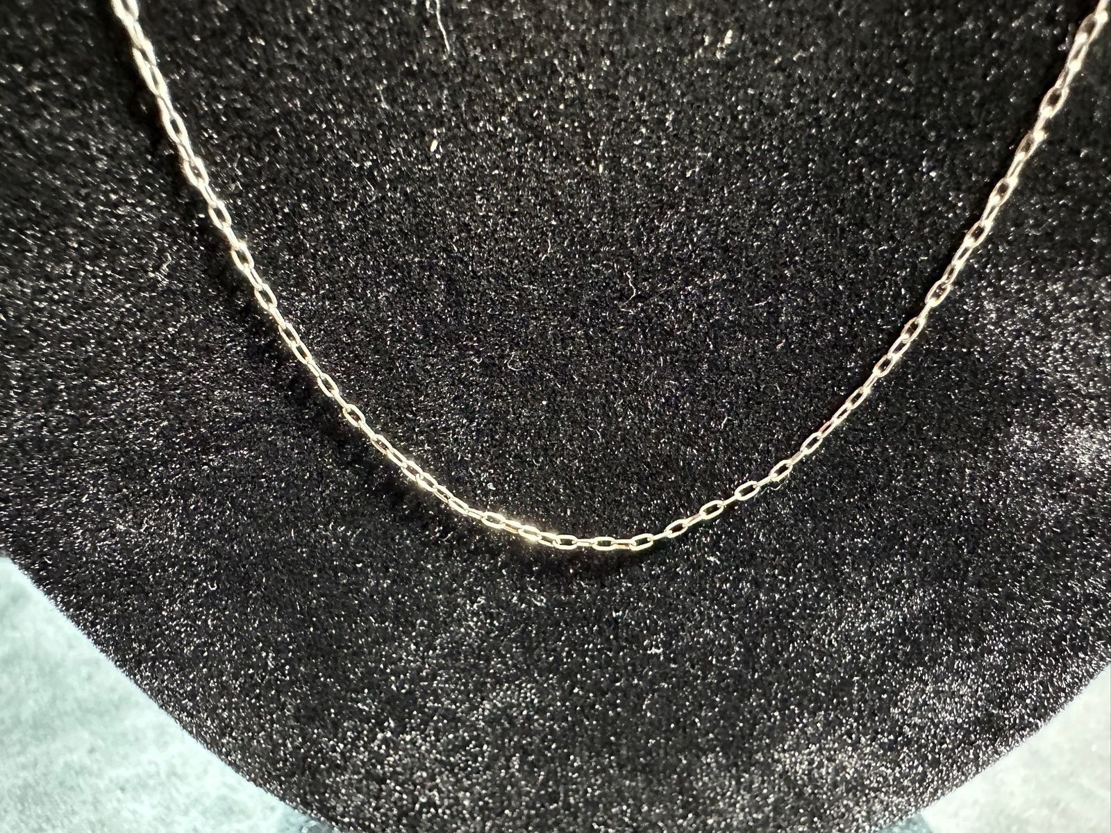 0.90g Vintage Sterling Silver 925 Delicate Cable Oval Chain Necklace 21 in M