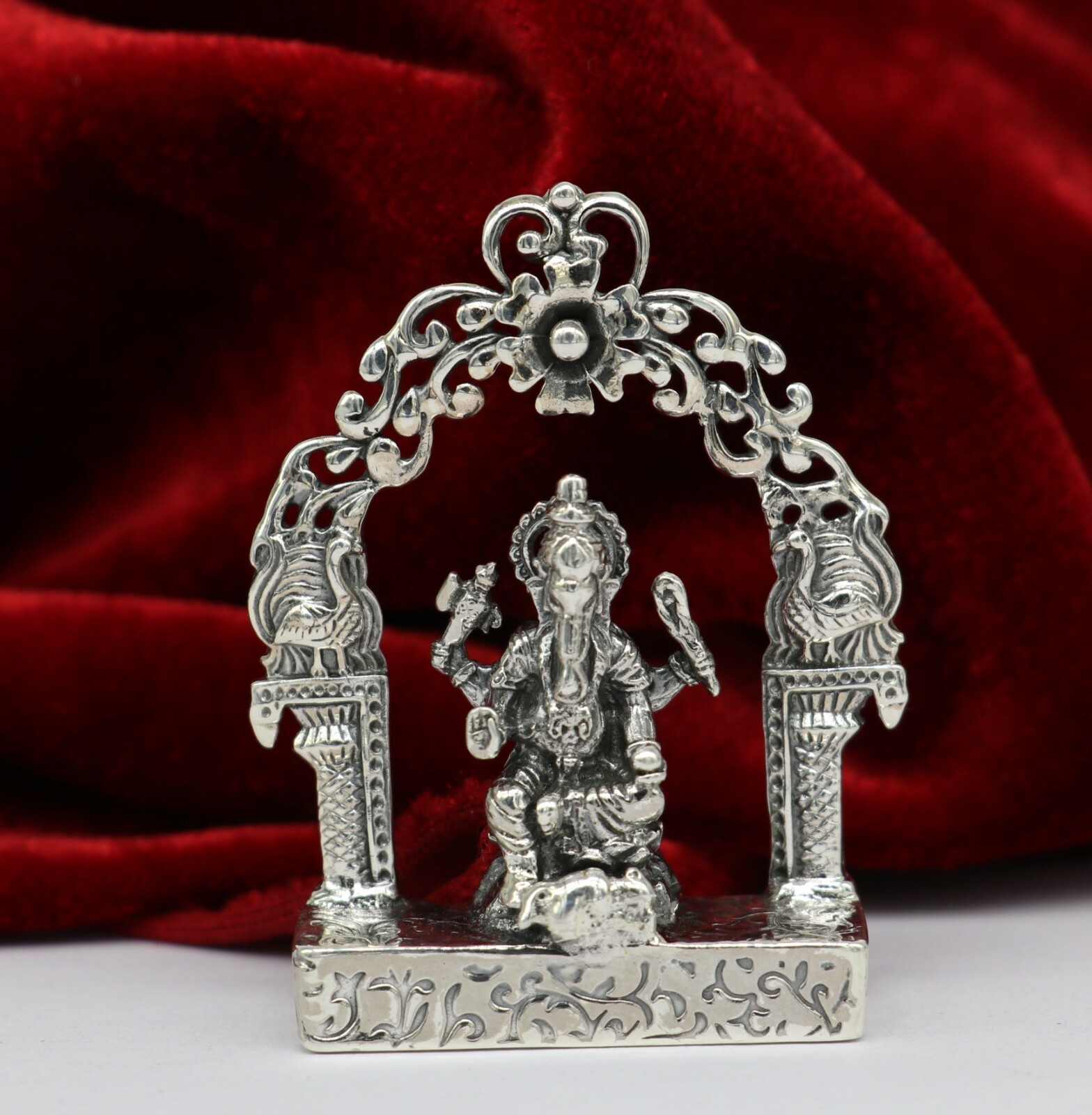 925 pure silver Lord Ganesha statue, figurine, puja article home temple art01