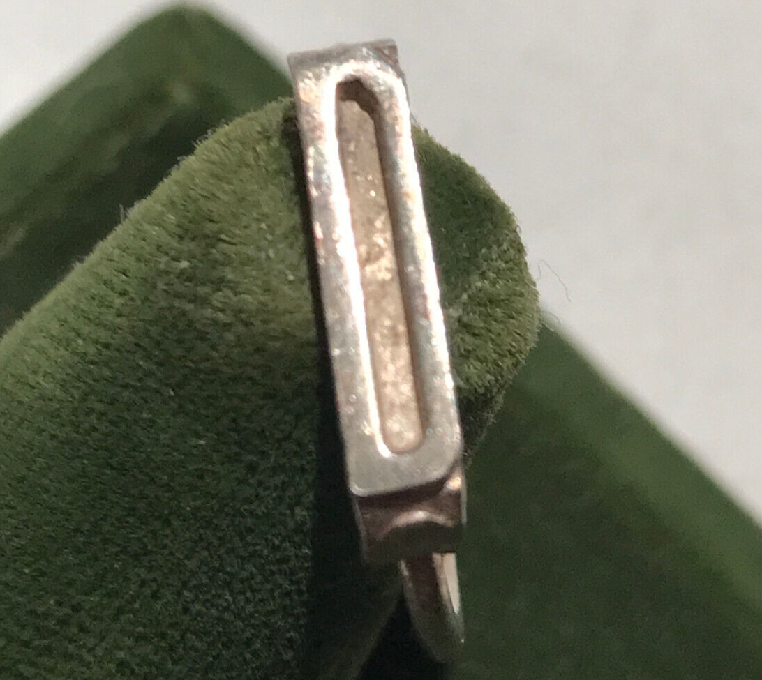 Vintage Sterling Silver Stamped Typebar Monogram “D” Ring Size 6 Adjustable