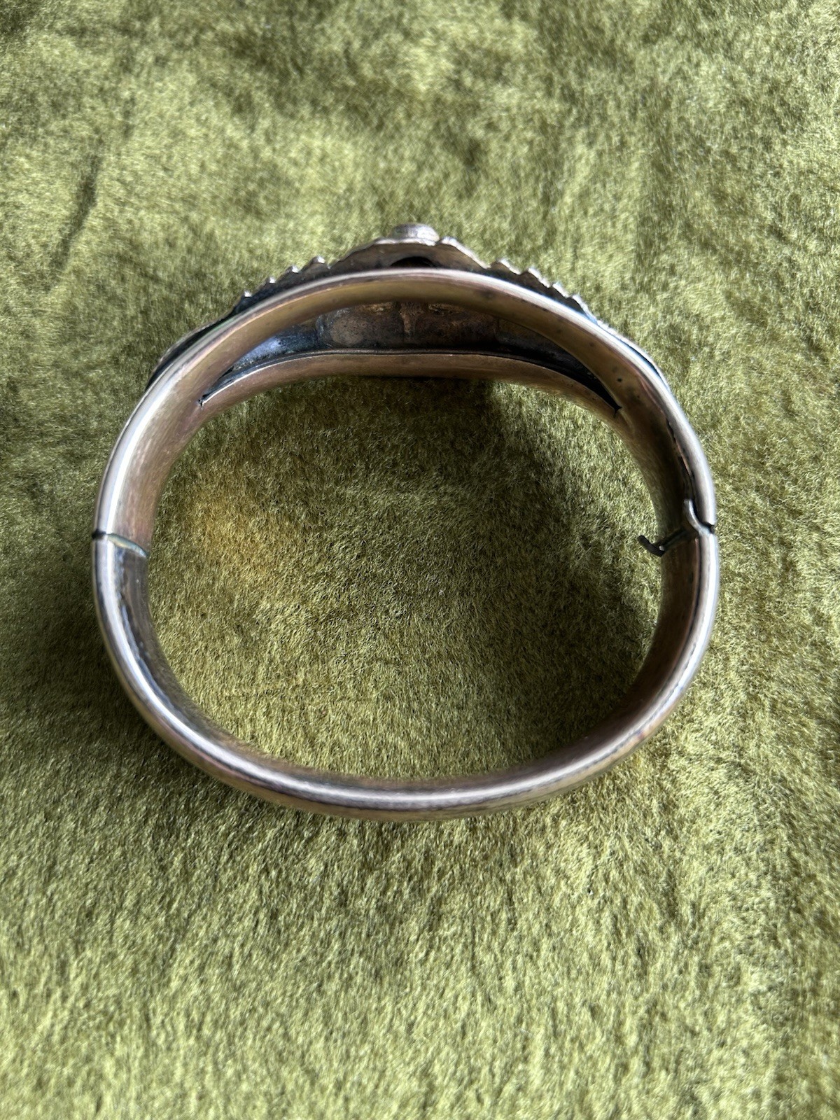 Rare Antique Gold Colored Grizzly Bear Bracelet. Likely Plate or Rolled Gold.
