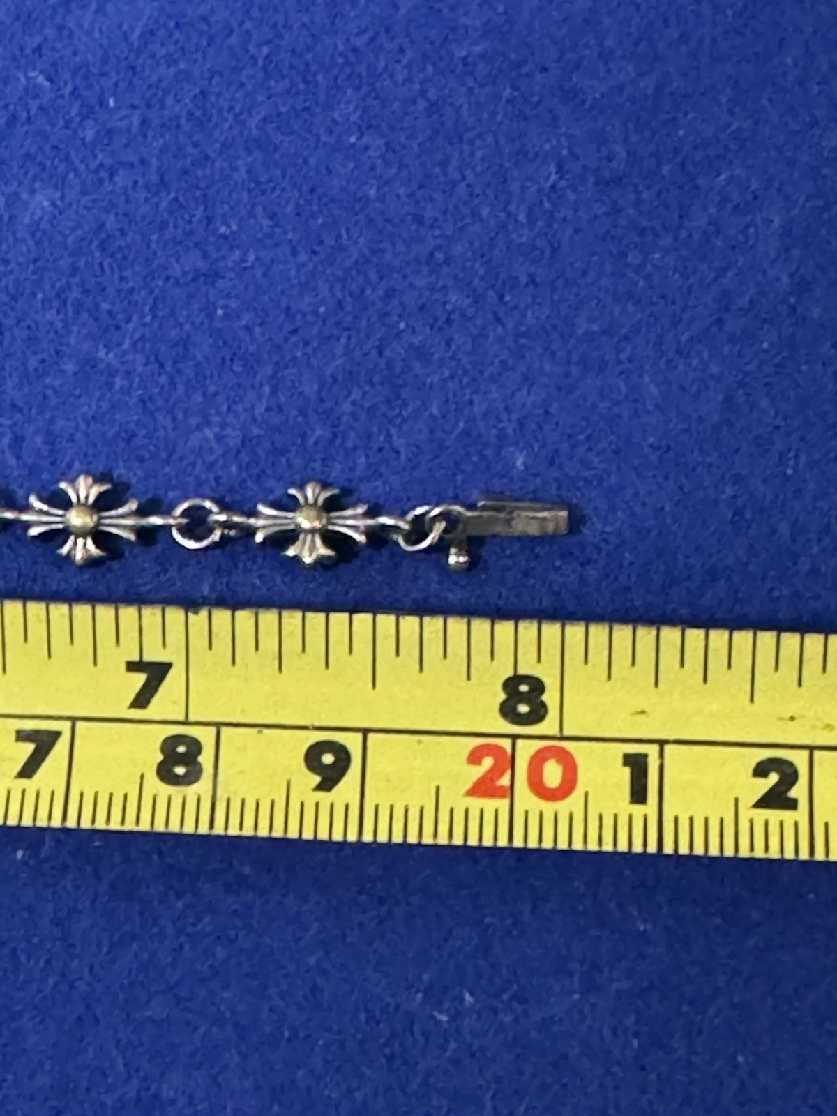 Sterling Silver Chrome Hearts Tiny E 1999 Vintage Bracelet 11 Links SEND OFFER