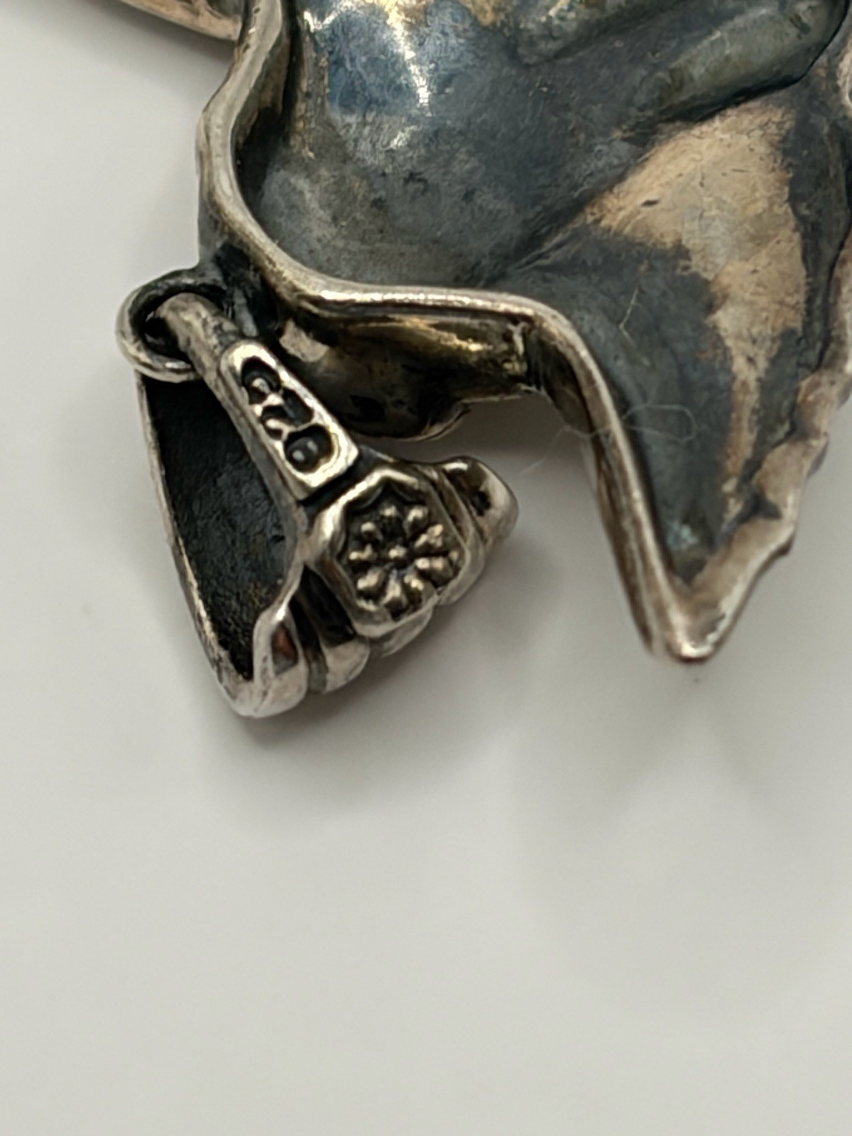 2 Vintage Sterling Silver cherub Pendants – 925 Angel Charm