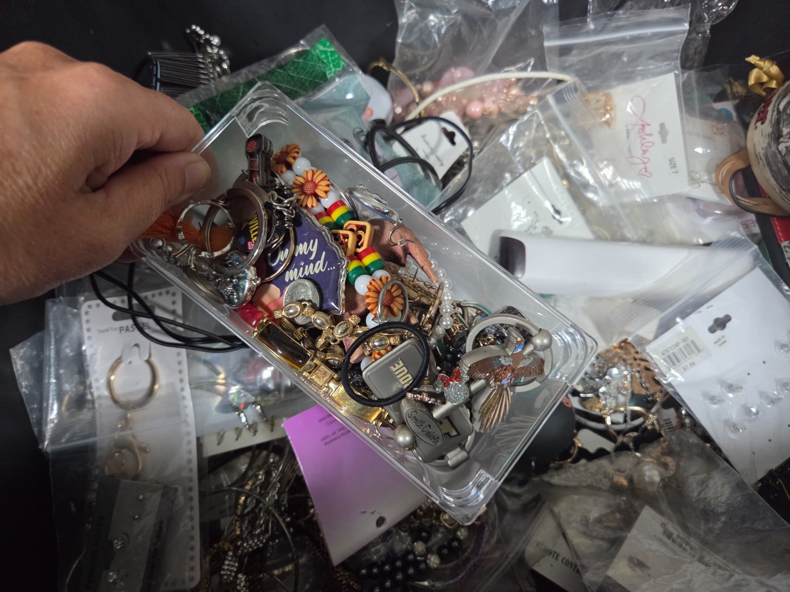 Storage unit find- tote full of jewelry sterling silver