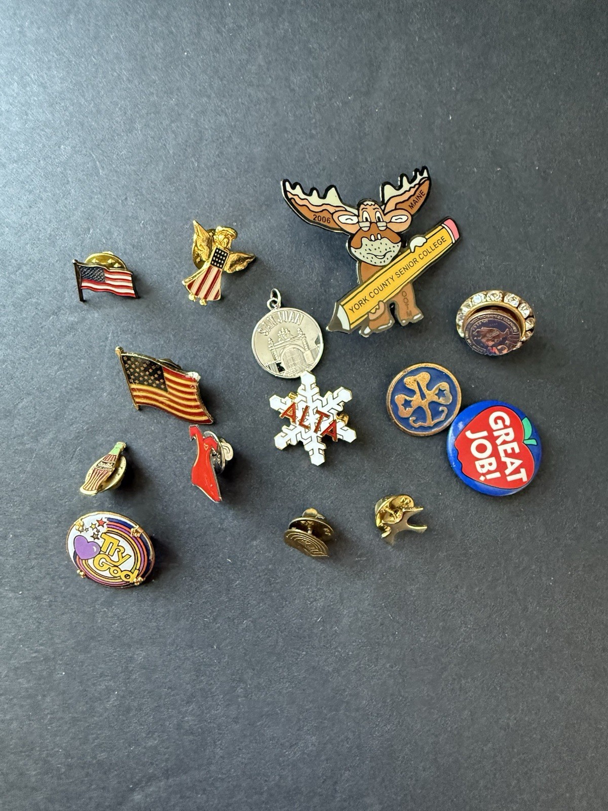 Vintage Pin Badge Bundle Lot (16) Retro Whimsy Y2K 70s 80s 90s Art To Wear