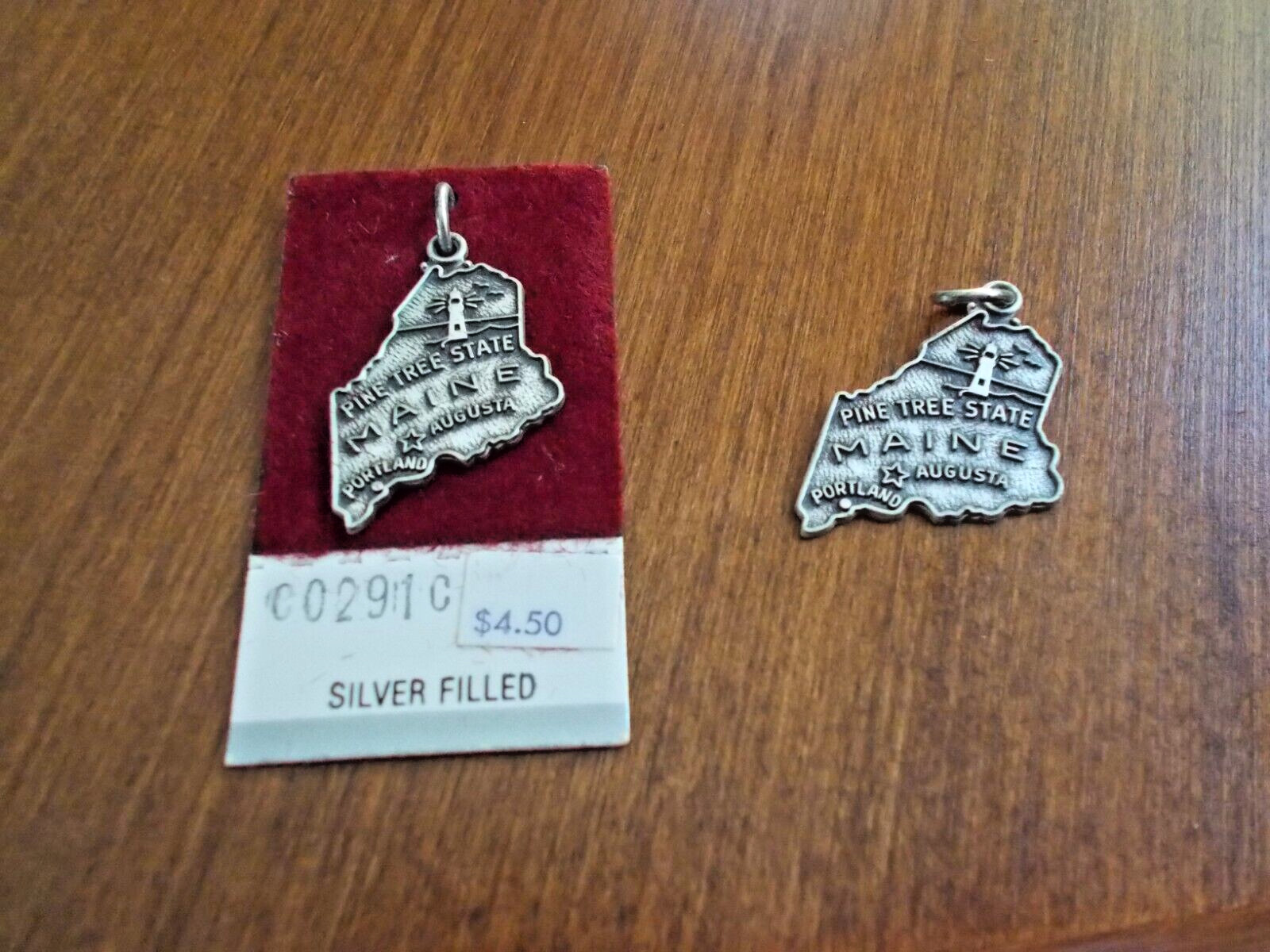 VINTAGE Silver Filled State Charm 3/4″ (25 states & DC)