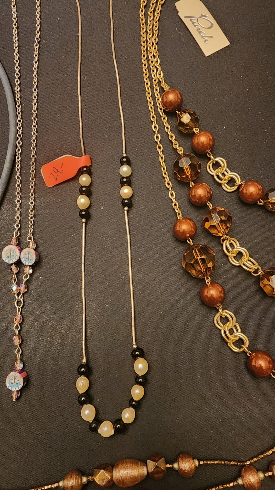 Lot #38 of random estate sale jewelry, mostly necklaces, chains, chokers