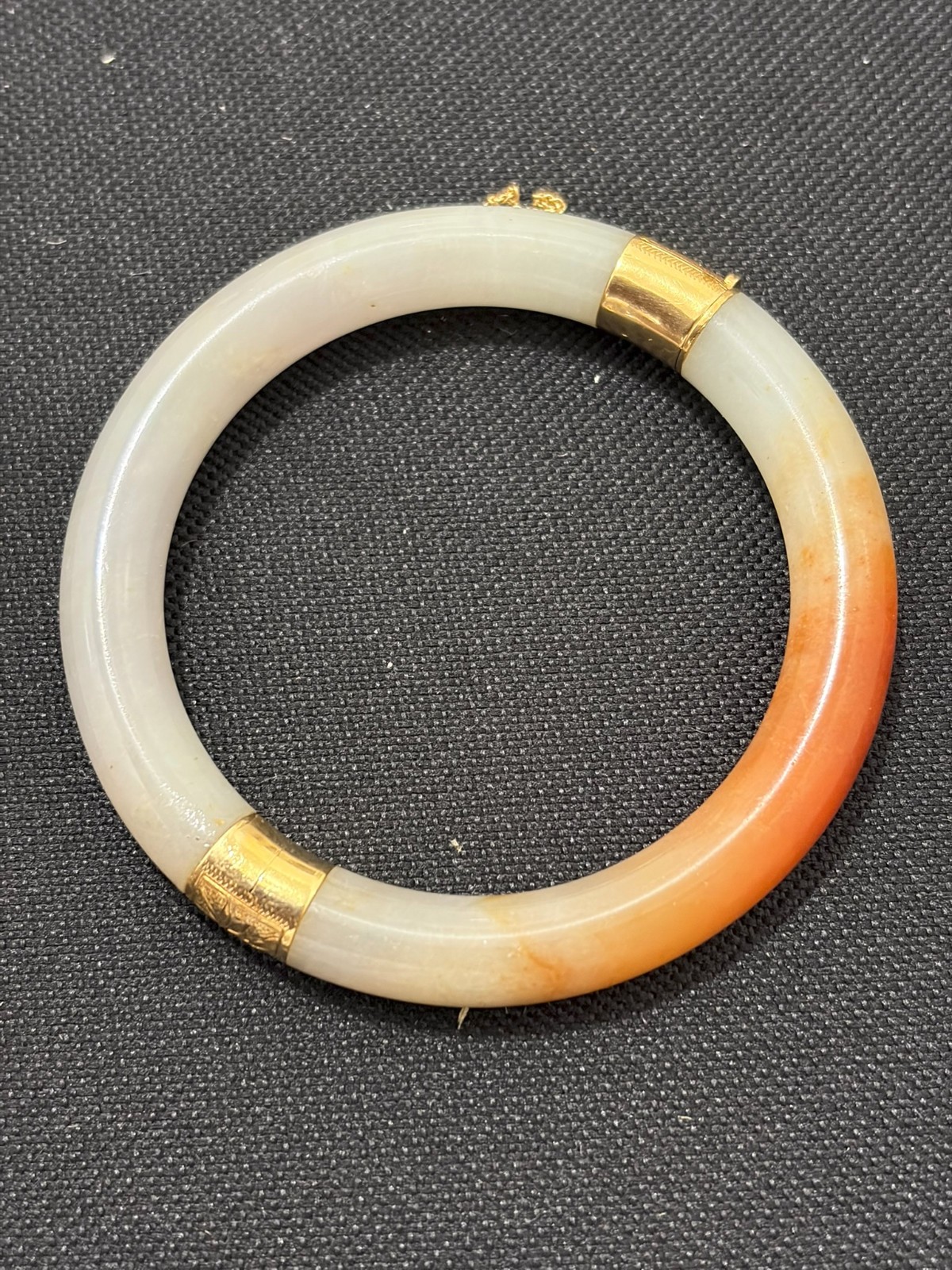 Ming’s of Hawaii Rare Red Jade Bangle Bracelet
