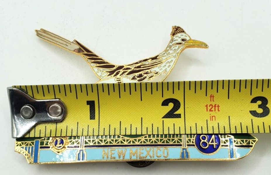 Road Runner New Mexico Souvenir Brooch Pin Lapel Hat Scarf Pin 1984