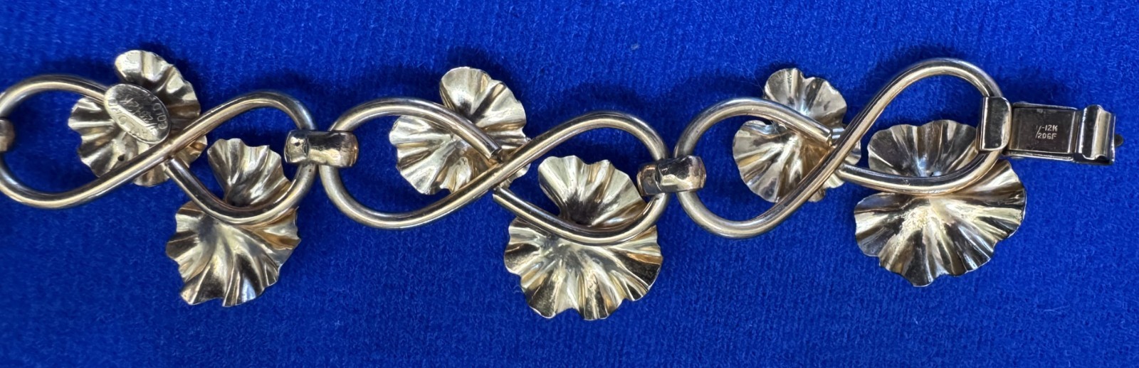 Vintage 1956 1/20 12k Gold Filled and Small Pearls Bracelet-7 1/2″ Long