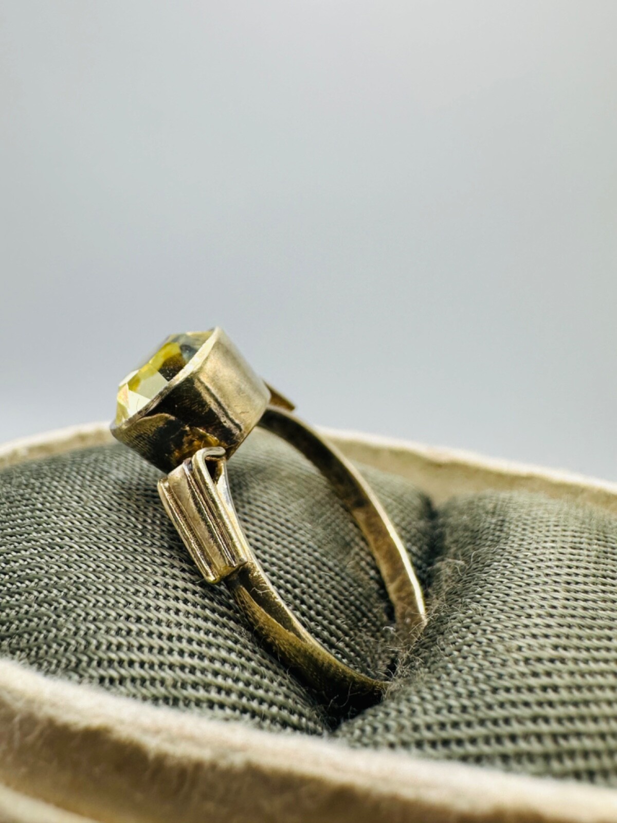 Vintage Gilt Silver Engagement Ring 875 soviet Women’s Jewelry