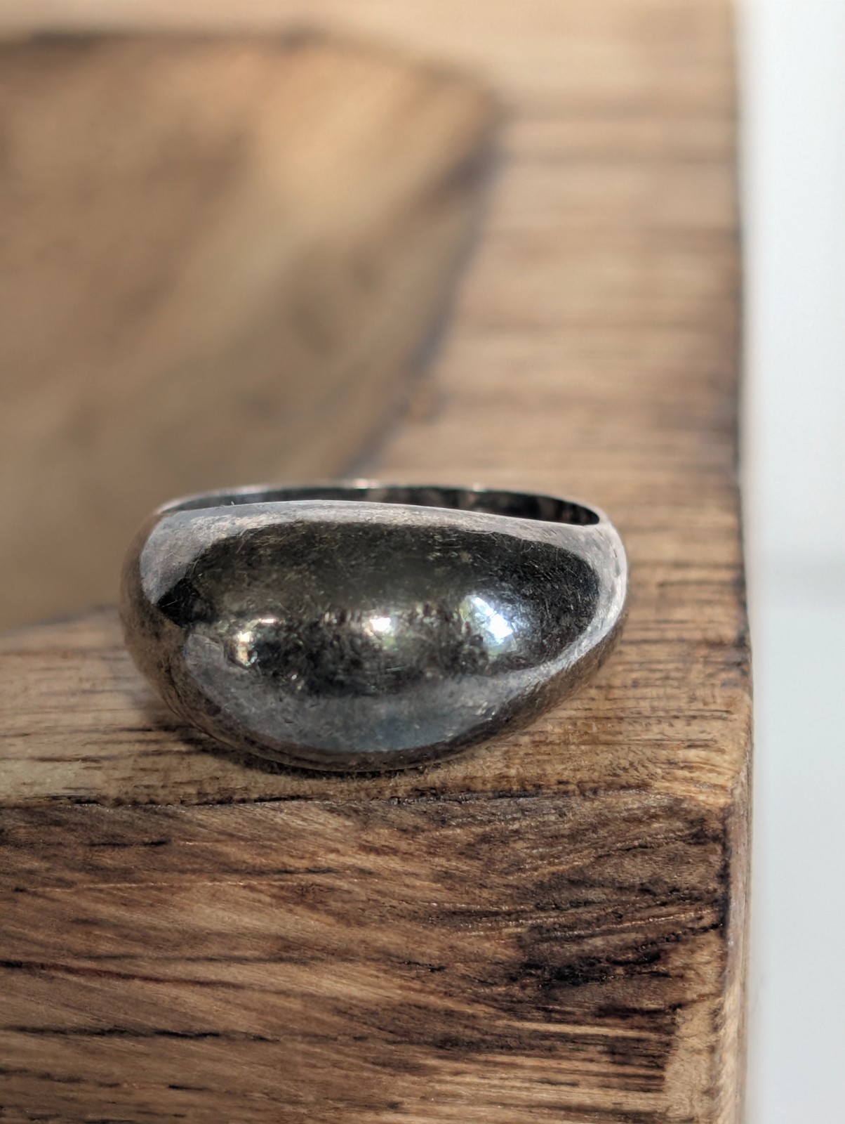 Vintage Sterling Silver Dome Bubble Ring Size 7