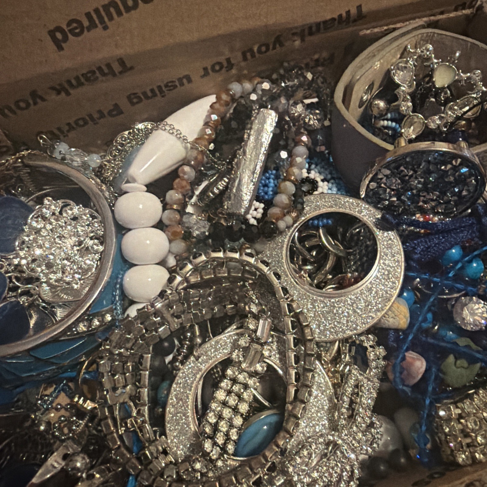 Vintage to Now Jewelry Lot, ALL WEARABLE Untested. No Broken. Box E8