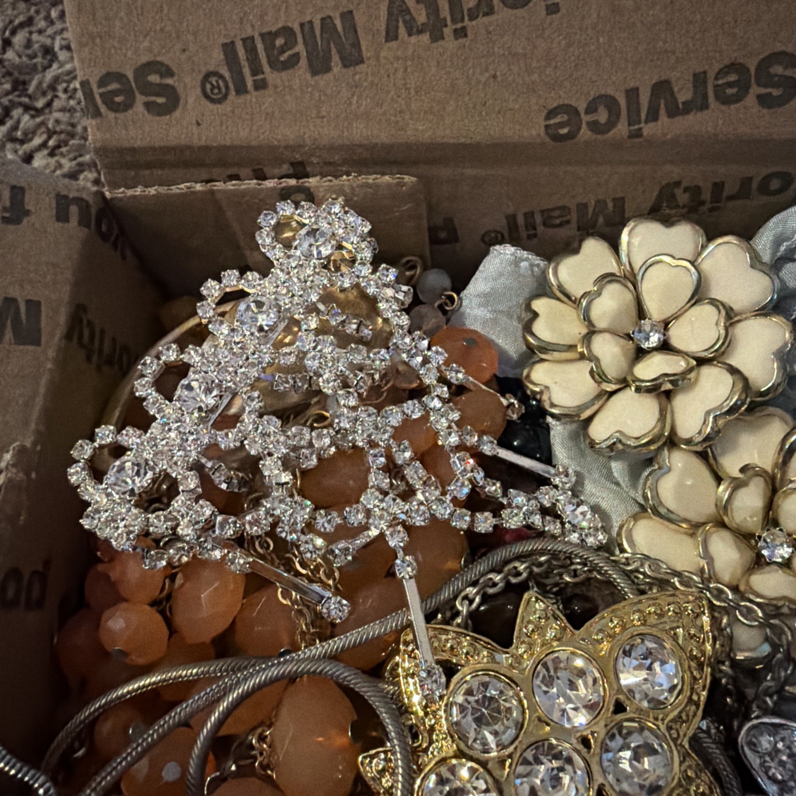 Vintage to Now Jewelry Lot, ALL WEARABLE Untested. No Broken. Box A2