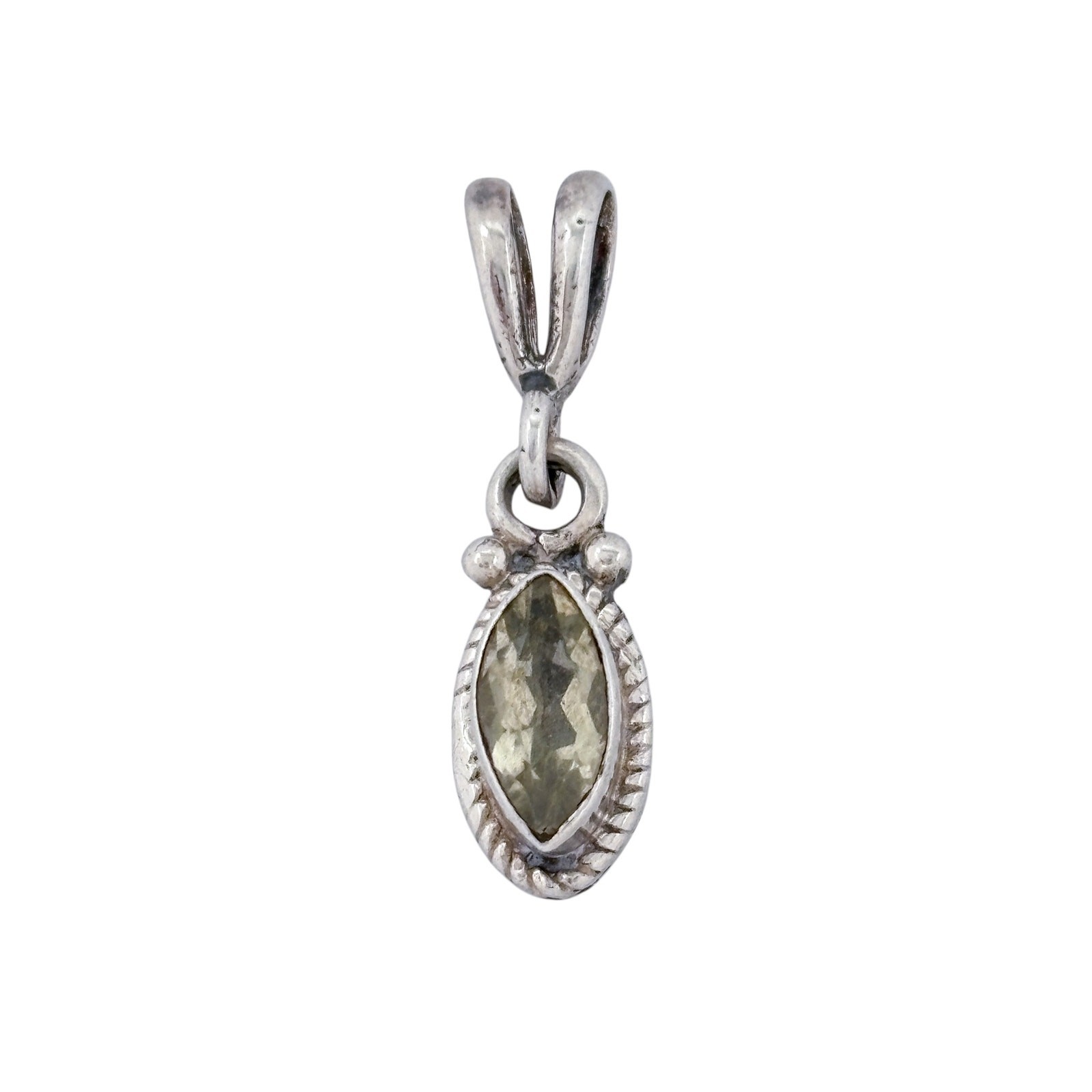 Vintage Sterling Silver 925 | Southwest | Green Amethyst Prasiolite Pendant
