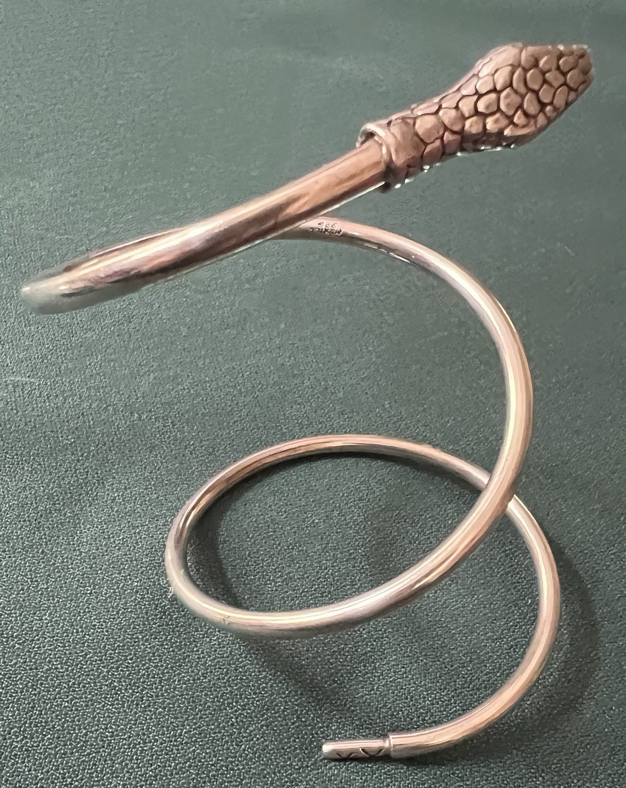 FABULOUS VINTAGE MEXICO STERLING SILVER SNAKE WRAP BRACELET