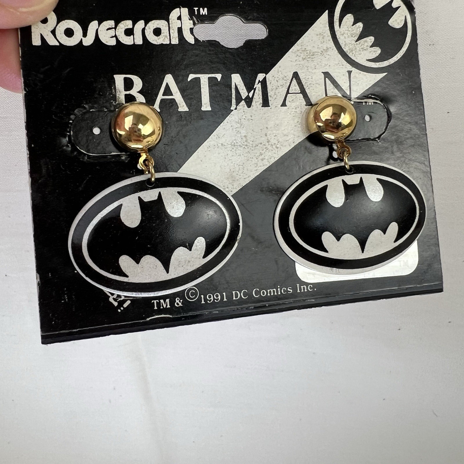 Vtg 1991 Lot Of 5 Batman Returns Cat Women Pin Earrings retro 90s Y2K DC Comics