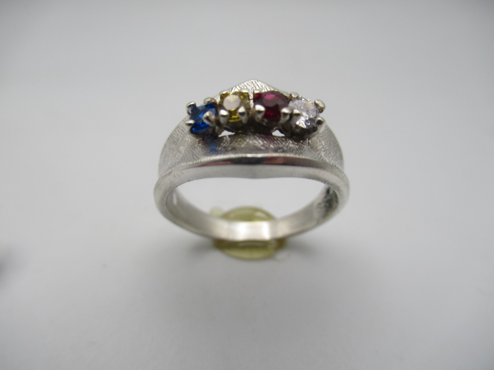 Vintage Sterling Silver Multi Stone Ring