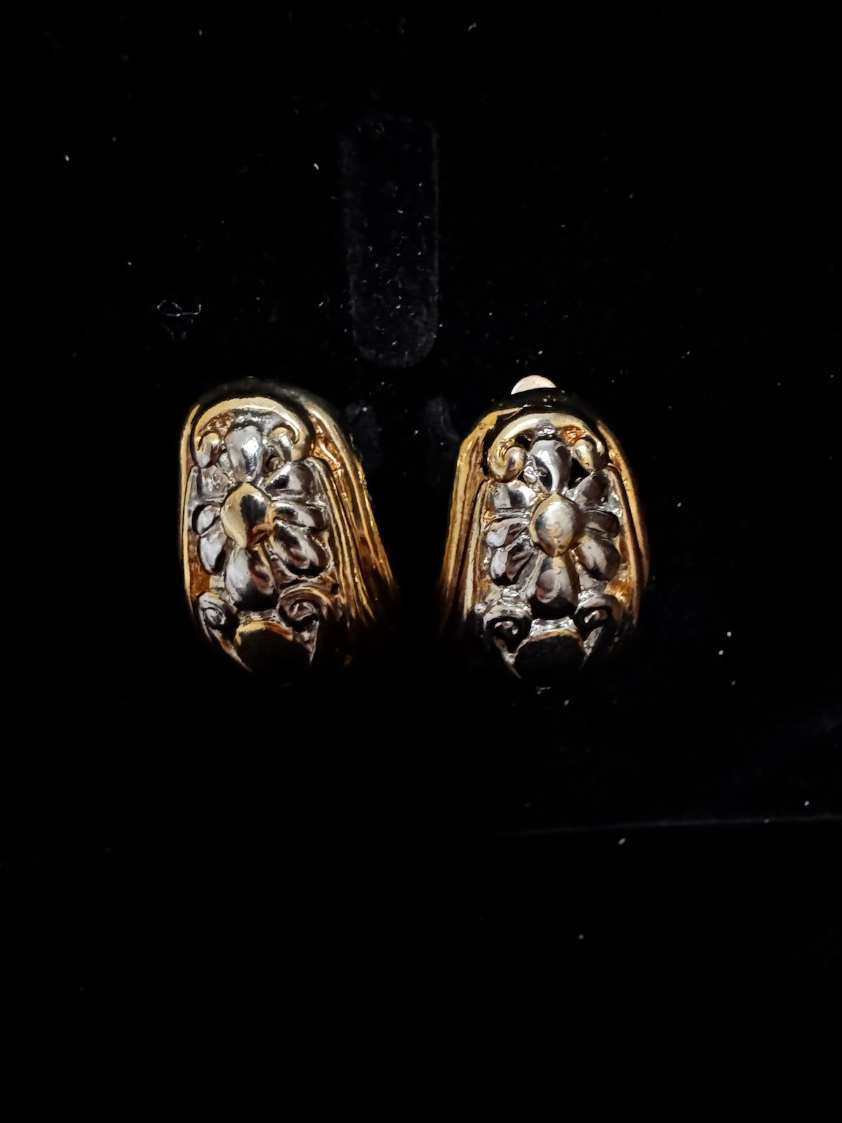 Vintage Gold-Tone Clip-On Earrings