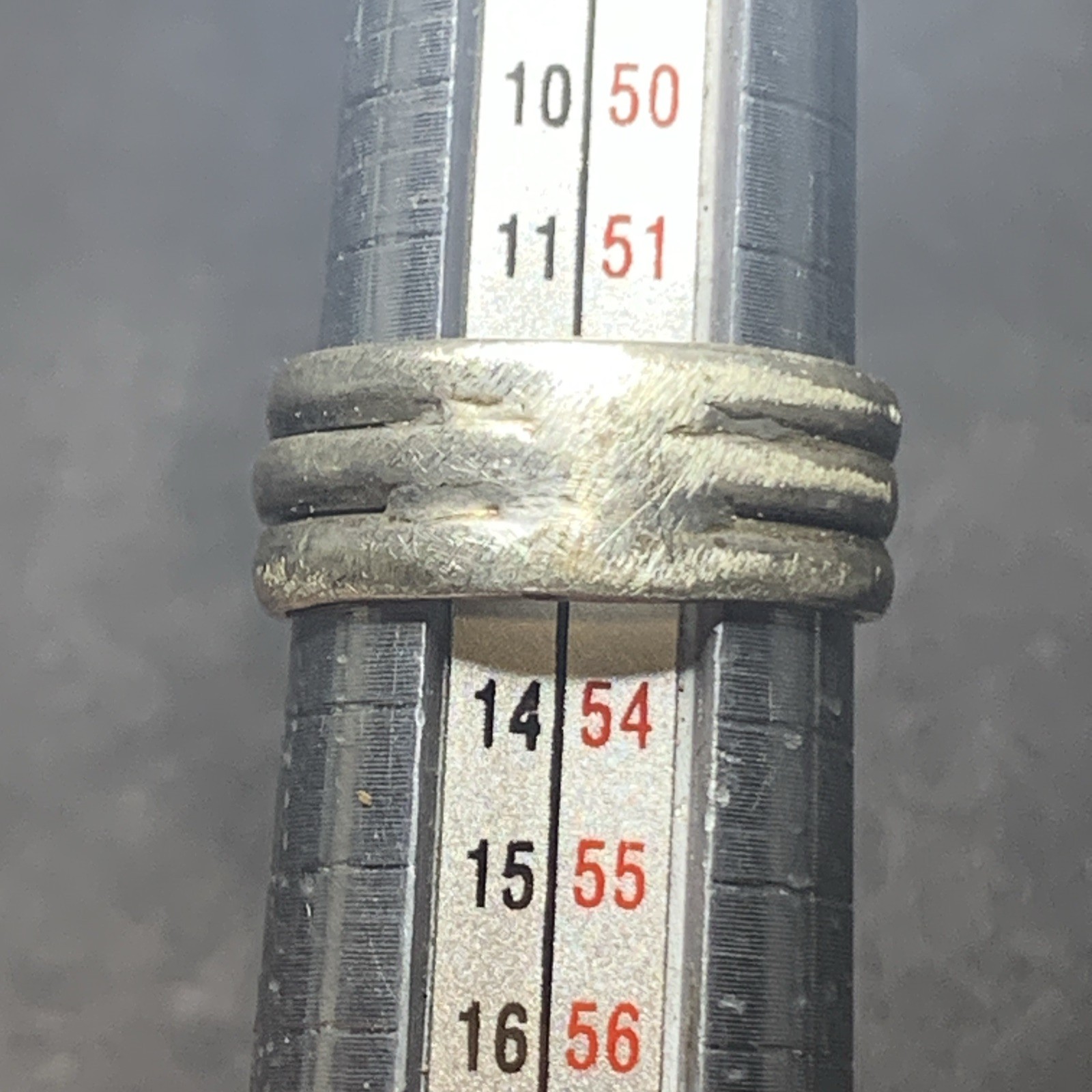 STERLING SILVER .925 Lot Ring 026 Sz 6 3 Tri Stack Stacked Stackable Bands Band