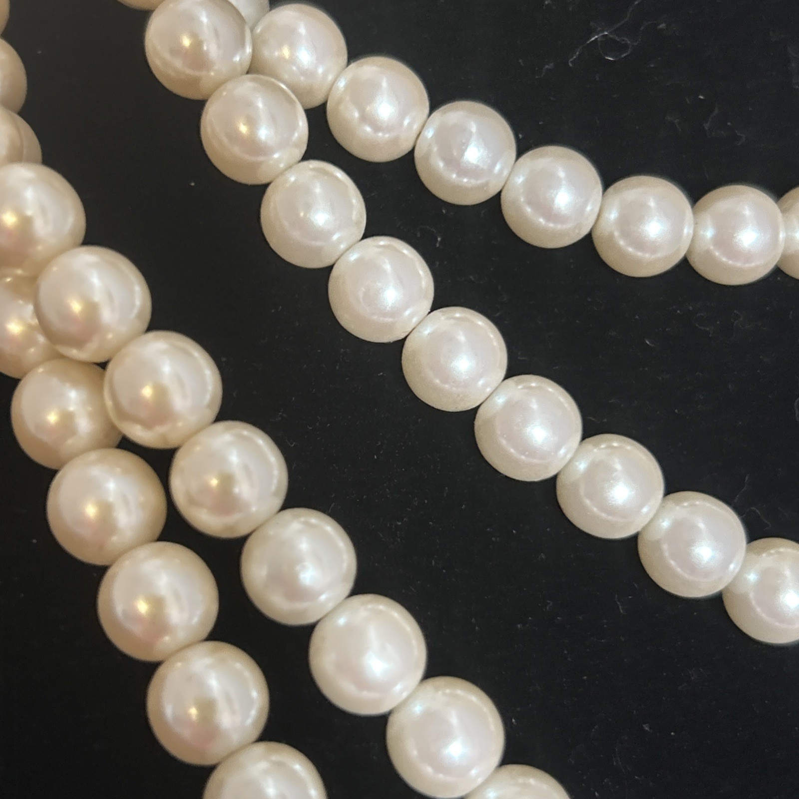 Necklaces TWO 18” Quality Faux Glass Pearl Beads. Very Good Color. Just Classic