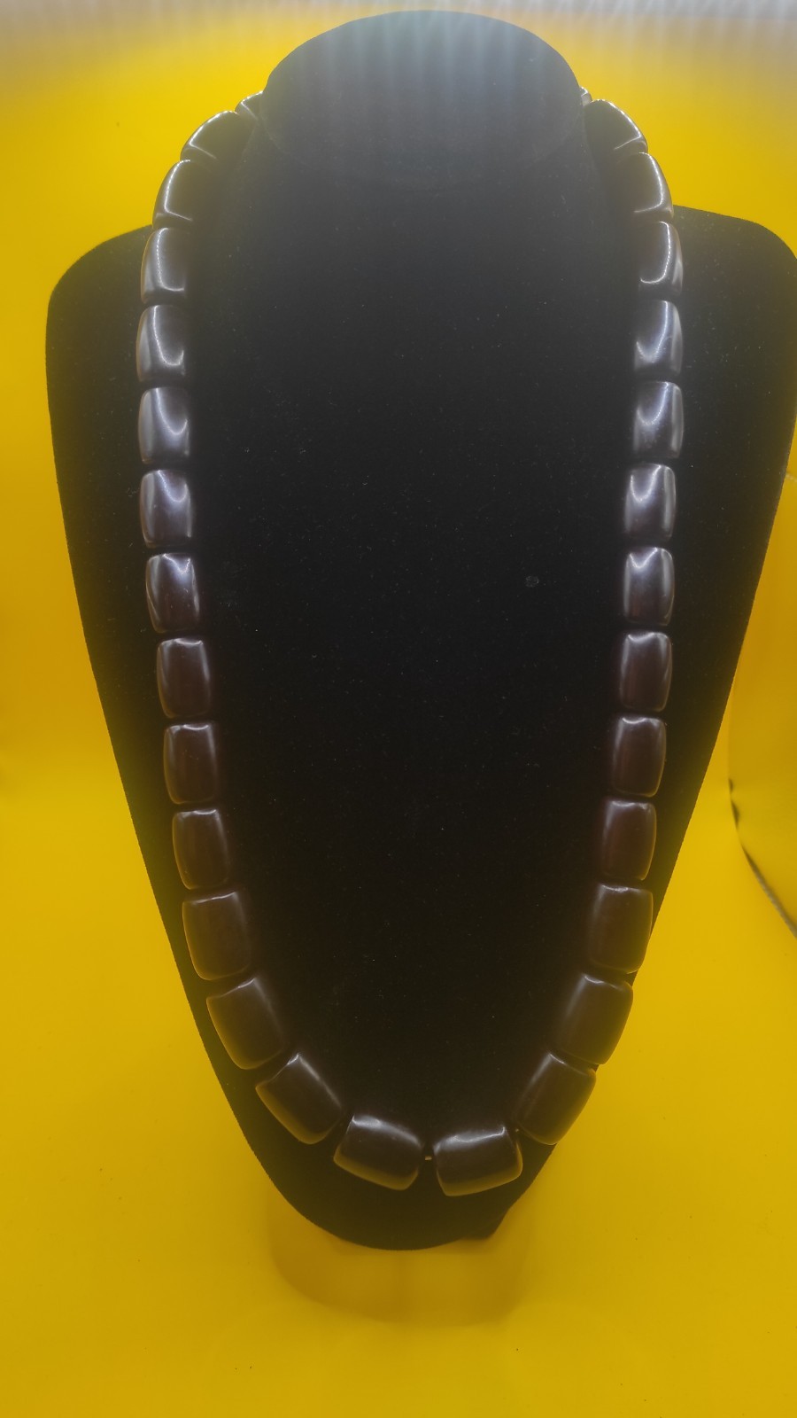 183 grams Faturan Cherry Amber Bakelite Beads Necklace