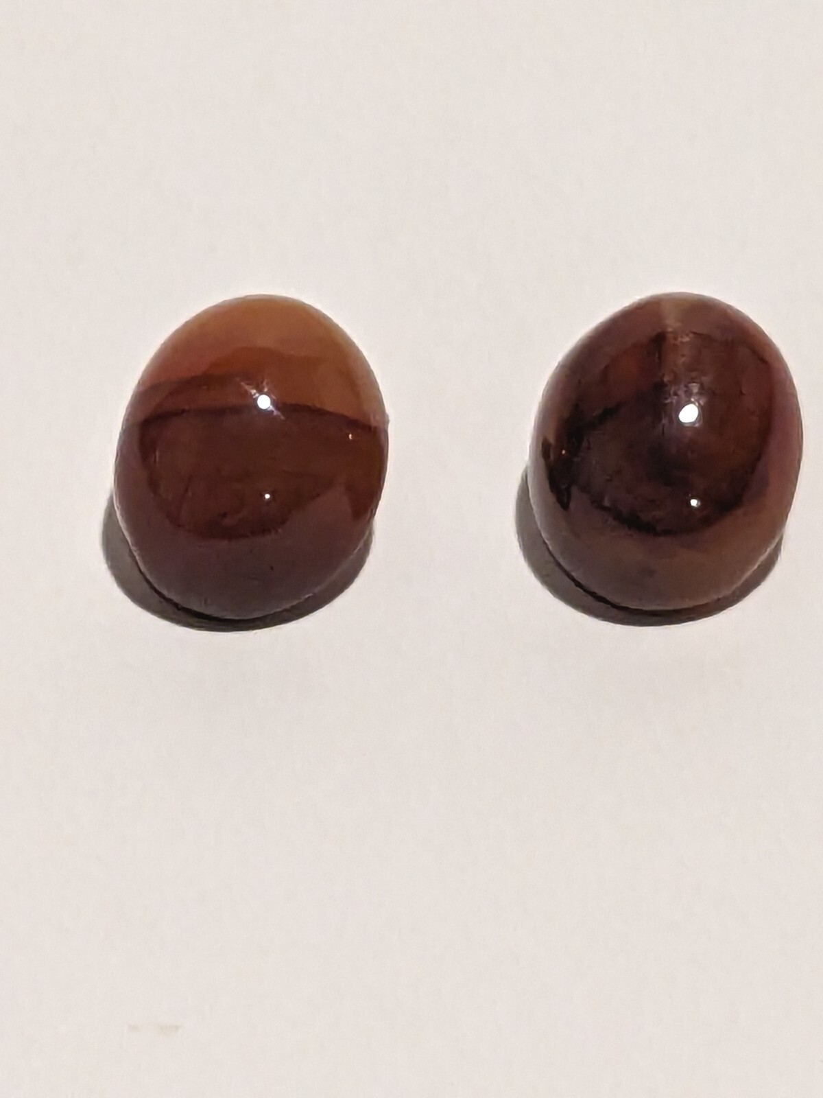 Beautiful Vintage Sunset Shade Glass Dome Clip On Earrings. MCM Style. 1″.
