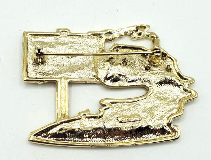 AJC Gold Tone Real Estate Pin Brooch House Sign For Sale SOLD Realtor Gift USA