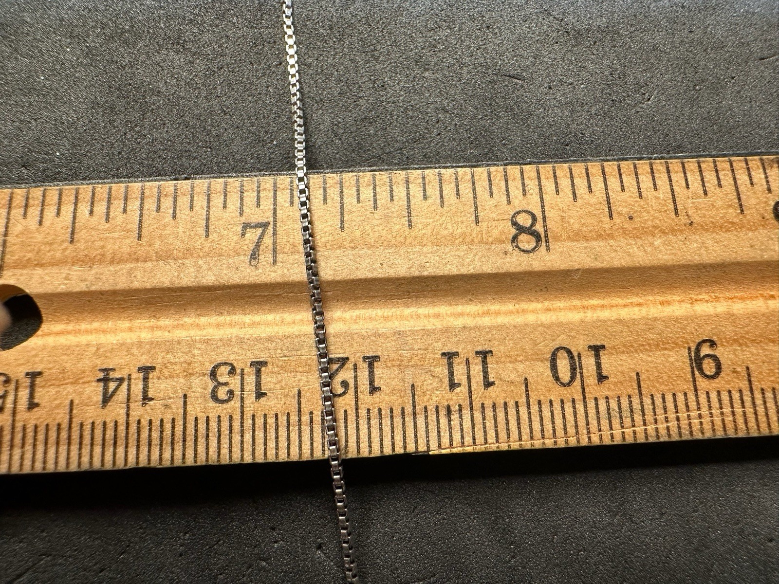 2.97g Vintage Sterling Silver 925 Box Chain Necklace 21 in
