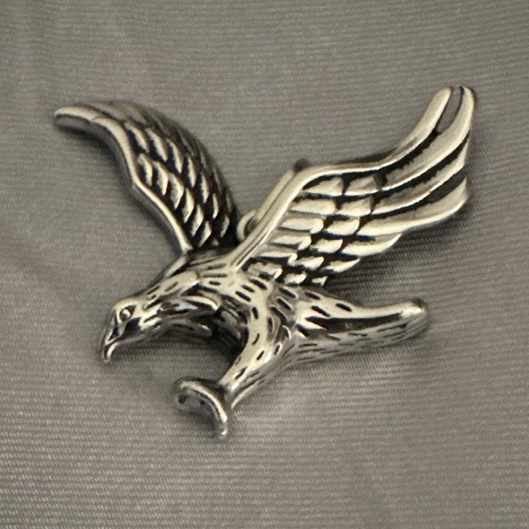 Silver Tone Eagle Bird Pin Brooch, Birds Theme, No Stone, Unisex Adults