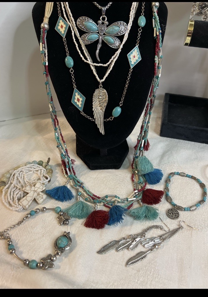 187 PC Boho Southwest Jewelry Lot Western Festival Artisan Statement Y2K