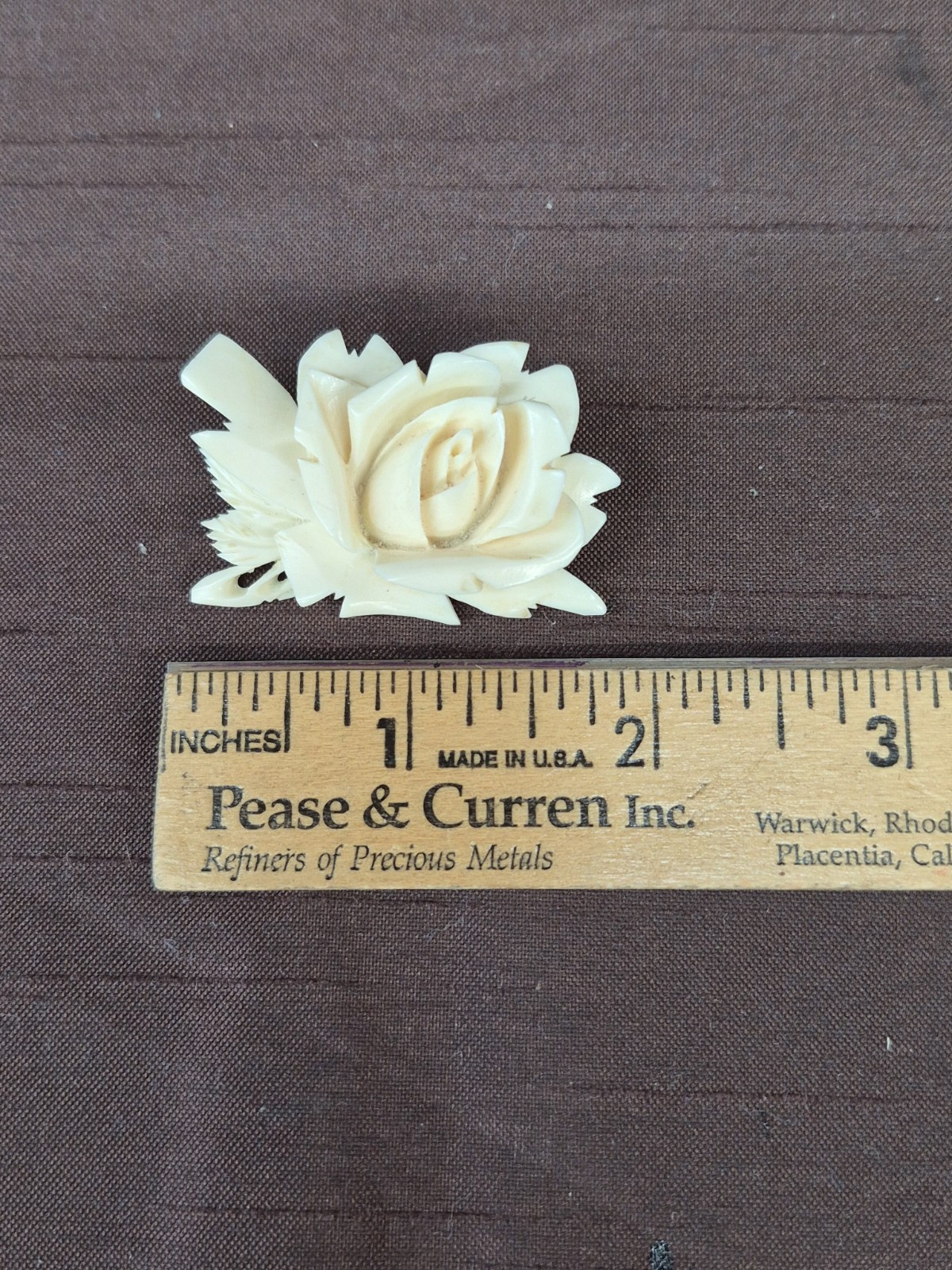 Vintage Japanese Hand-Carved Rose Jewelry Parure with Original Presentation Box