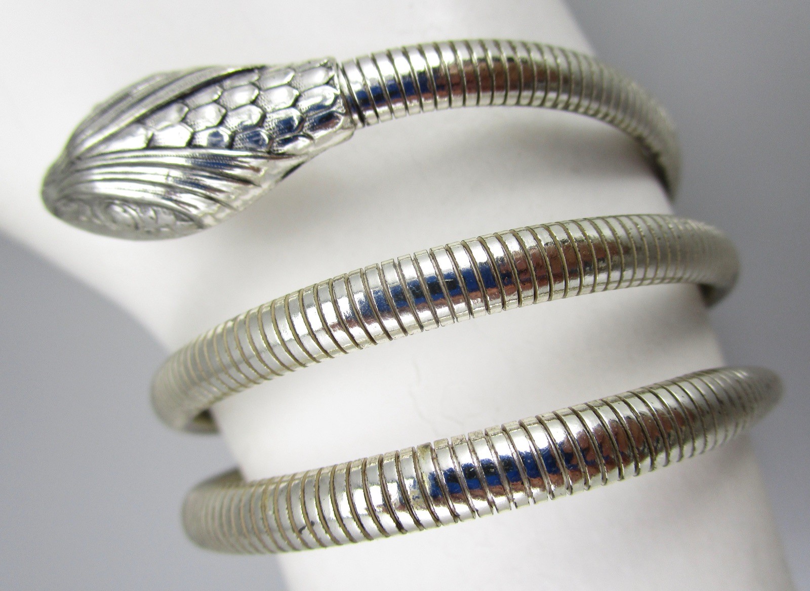 UNUSUAL FORSTNER 1940’S STERLING DOUBLE COIL SNAKE WRAP BRACELET 26G