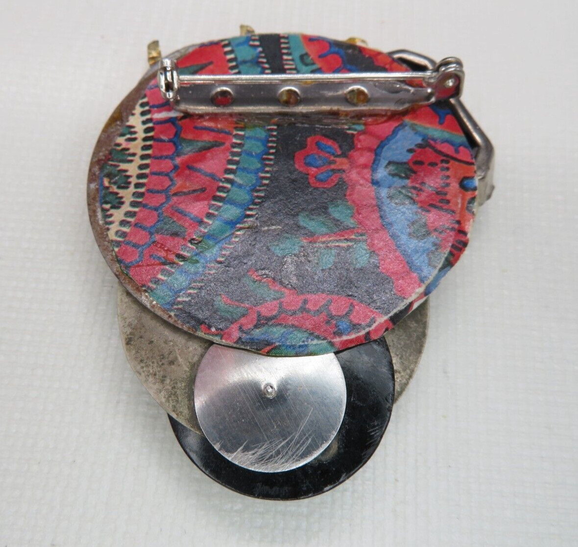 Vintage Steampunk 80’s Funky Watch Brooch Pin USA Seller
