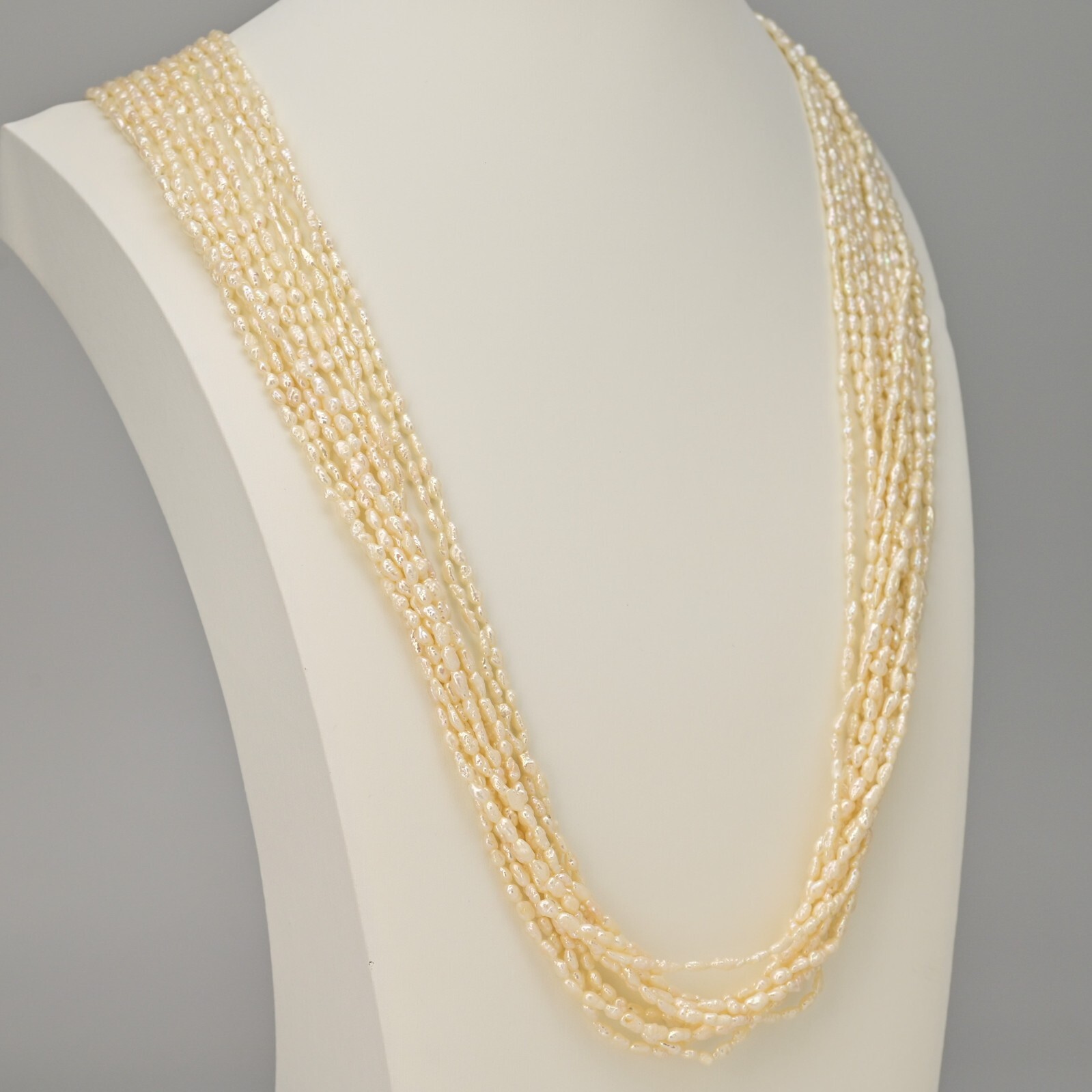 14K Gold S Crown Original Vintage Signed Designer Princess Pearl Estate Necklace