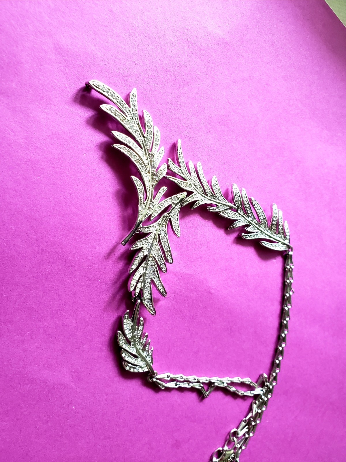 VTG High End 90s givenchy IMPORTANT crystal Y Drop Necklace Perfect For BRIDAL