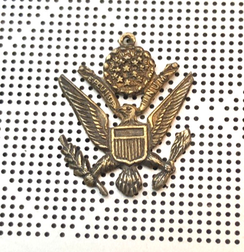 WWII Sweetheart US Army Air Corps gold tone Charm Pendant 1″