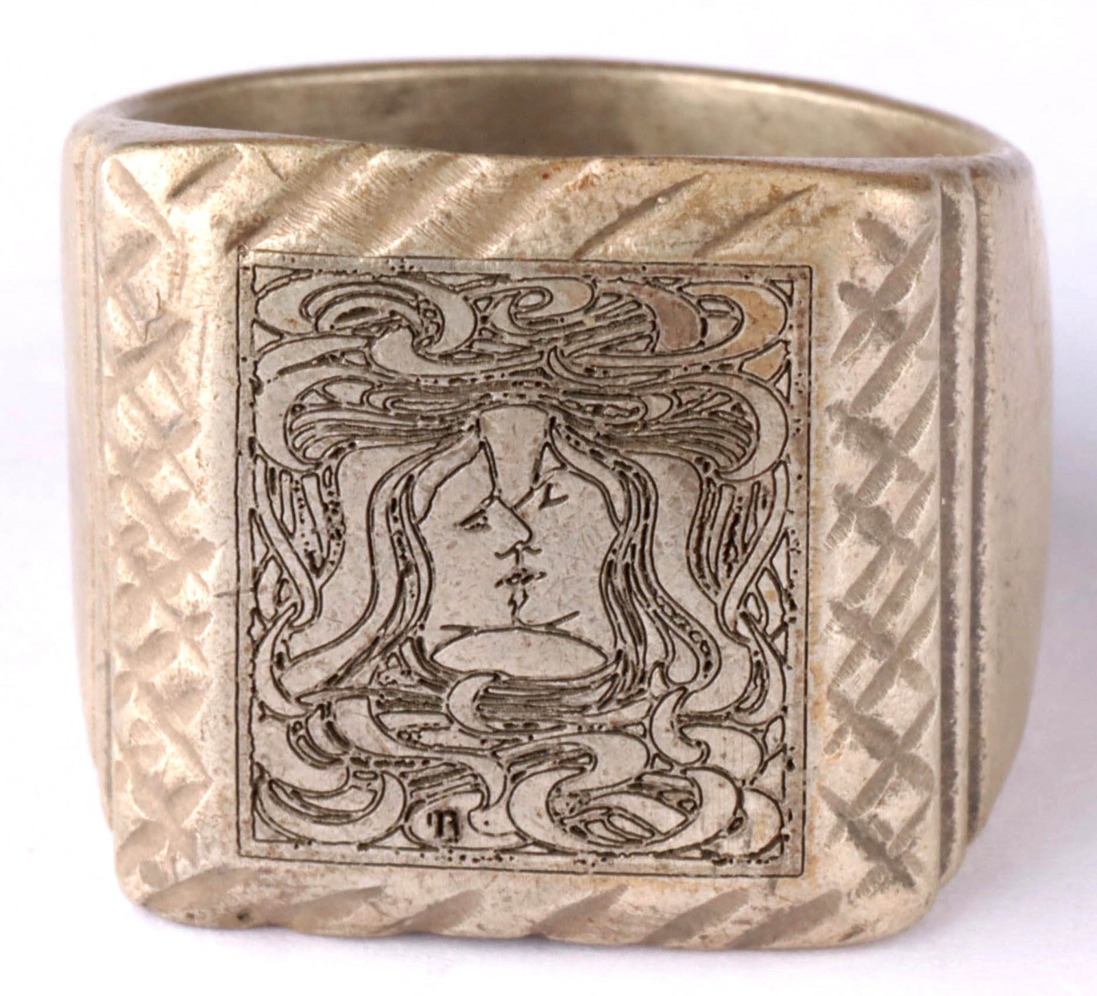 Ring The Kiss Image style PETER BEHRENS Der Kuss Motive 1898 Vintage jewelry Art