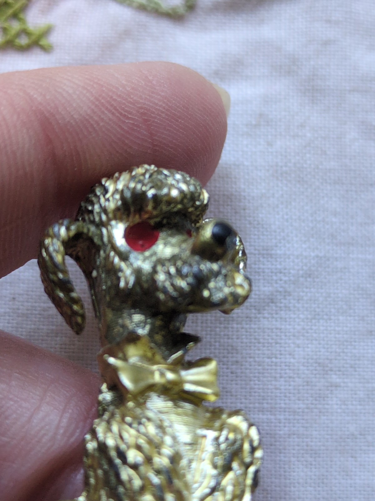 Vintage Dog Brooch Pin Lot Of 2, Enameled, Rhinestone