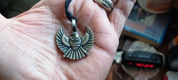 Rare Vintage Premium Horus Egyptian Eagle Pendant Crafted Heavy Dut Metal Alloy
