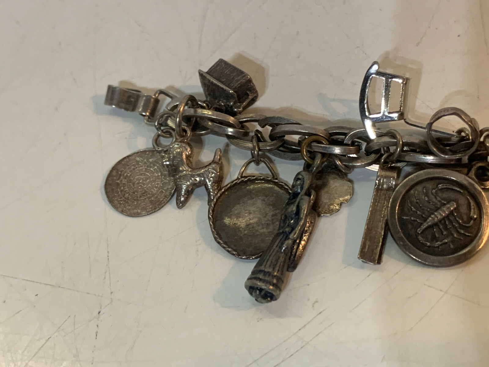 Vtg Sterling Silver Charm Bracelet 25 Charms Mexico Native American Figure Other