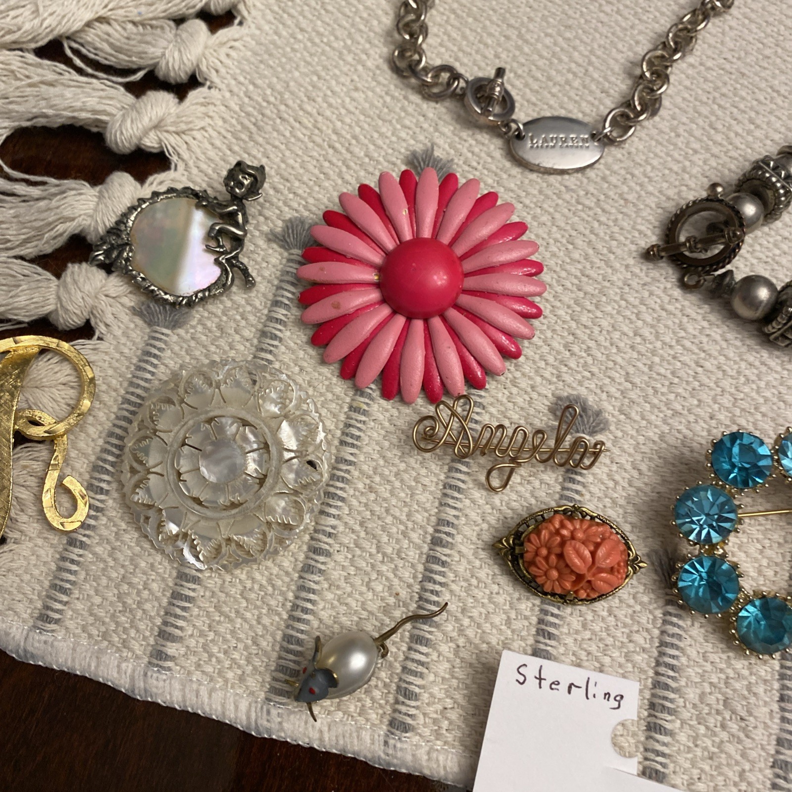 DESIGNER Vintage & Contemporary Jewelry Lot Most SIGNED Sterling 10k MOP