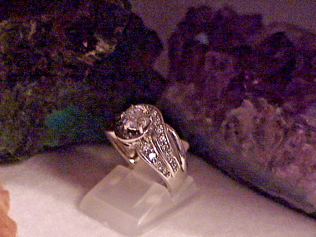 VintageSterling 2.00ct Crystal Solitaire Ring Crossover Sz 6 2 row 4.7Gr Clean
